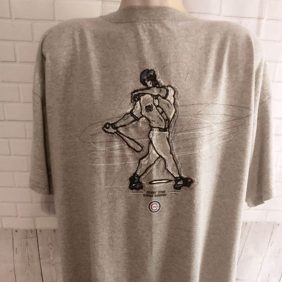 Chicago Cubs Go Cubs Tee Shirt Size XL Grey - Picture 3 of 5